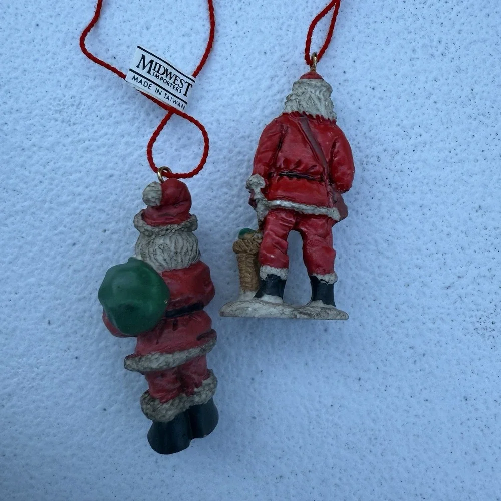 2 Mini‎ Santa Ornaments Midwest Importers